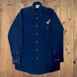 Vintage Disney Goofy Embroidered Men’s Dress Shirt